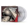 "A Different Kind of Truth" – Albumcover mit Logo und Fotografie einer Lokomotive, roter Hintergrund, transparente Vinyls.