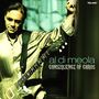 "al di meola CONSEQUENCE OF CHAOS" steht auf einem Albumcover mit einem Mann, der eine Gitarre spielt.