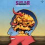 "Sun Ra and His Outer Space Arkestra - A Fireside Chat with Lucifer." Illustrationsprofil eines Gesichts mit Atompilz.