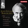 Oben links: "THE BEETHOVEN CONNECTION". Groß "JEAN-EFFLAM BAVOUZET". Unten: "BERGER, CLEMENTI, CZERNY, HUMMEL". Elegantes Schwarzweißfoto eines Mannes.