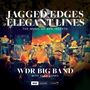 Text: "Jagged Edges & Elegant Lines", "The music of Ayn Inserto", "WDR Big Band with Sean Jones". Abstrakte, bunte Bühne.
