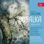 Titel: "RUSALKA" von Antonín Dvořák. Oper in 3 Akten. Illustration: Frauengesicht im Baum mit Zweigen.