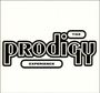 „The Prodigy Experience“ in fettem Schriftzug. Schwarze Umrisse auf weißem Hintergrund.