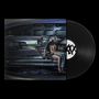 Schwarze Schreibschrift "XX" auf einem Vinyl-Label. Futuristische Illustration mit einer stilisierten Figur in metallischer Umgebung.