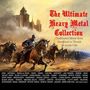 Text: "The Ultimate Heavy Metal Collection - Traditional Metal from Hardrock to Thrash on seven CDs". Illustration: Ritter auf Pferden vor Burg.