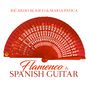 Text: "RICARDO BLASCO & MARIA PATICA" und "Flamenco & SPANISH GUITAR". Ein roter Fächer mit filigranem Muster.