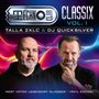 TECHNO CLUB CLASSIX VOL. 1. TALLA 2XLC & DJ QUICKSILVER. Zwei Männer vor buntem Hintergrund, einer trägt eine Uhr.