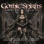 „Gothic Spirits Best Of Volume 1“ steht oben über einer dunkel gekleideten Frau mit Flügeln in gotischer Architektur.