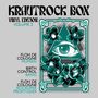 "KRAUTROCK BOX, VINYL EDITION VOLUME 2." Illustration: Auge im Dreieck, umgeben von Blumenornamenten.
