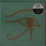 Oben steht: "The Alan Parsons Project - Eye in the Sky". Ein stilisiertes Auge ist zentral dargestellt. Links großer Schriftzug.