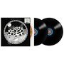 Text: "Modest Mouse" und "An Eraser and A Maze". Zwei Vinyl-Schallplatten, Schwarz-Weiß-Cover mit surrealem Muster.