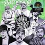 Text: "The gathering", "Living Legends", "Living Legends The Gathering". Schwarz-weiße Zeichnungen von sieben Männern.