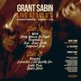 "Grant Sabin Live at Lulu's," Titel, Datum und Titel von Seiten A und B. Unscharfe Gitarre im Hintergrund, dunkler Ton.