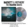 Text: "HACKETT & ROTHERY THE ROARING WAVES". Blaues Cover mit Wellen und transparentem Vinyl. Limited Edition, 300 Stück.