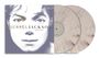 Text: "MICHAEL JACKSON INVINCIBLE". Cover mit einem Graustufen-Porträt und zwei Marmor-Vinylschallplatten.