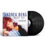 Text: „ANDREA BERG BEST OF. DAS REKORD ALBUM. DAS KANN UNS KEINER NEHMEN.“ Frau mit roten Haaren lehnt in Jeansjacke.