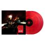 "NAS + DJ PREMIER LIGHT YEARS. RED SUNSET VARIANT." Zwei Musiker an einem DJ-Pult, eine rote Schallplatte daneben.