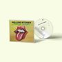 "ROLLING STONES JEALOUS LOVER" auf einer CD-Hülle. Illustration von roten Lippen mit herausgestreckter Zunge.