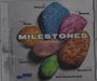 Texte: "MILESTONES", "Un Incontro In Jazz". Bunte Steine, Künstlernamen darum platziert. Blue Note Logo unten.