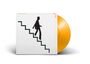 Text: "Linton Kwesi Johnson", "Bass Culture". Illustration: Schwarz-weiße Figur geht eine Treppe hinunter. Goldene Schallplatte.