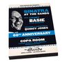 Text: Sinatra at the Sands, Count Basie, Quincy Jones, 60th Anniversary, Copa Room, The Sands.  
Ein stilisierter Mann im Anzug.