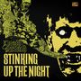 "Stinking Up The Night" und "Death Breath" sind in gelber Schrift. Illustrationen von grotesken Gesichtern und Kreaturen.