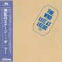 Auf beigem Hintergrund steht blau "THE WHO LIVE AT LEEDS" und daneben vertikal japanische Schriftzeichen.