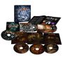 Das Bild zeigt eine Box mit vier CDs und einem Booklet der Band "Def Leppard". Cover mit Leopardenmotiv.