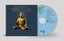 CD-Hülle mit Text "Cat Stevens' Buddha and the Chocolate Box", Buddha-Skulptur auf dunkelblauem Hintergrund.
