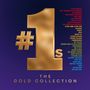 #1s. ELVIS PRESLEY, THE POLICE, SPICE GIRLS. THE GOLD COLLECTION. Goldene Schrift auf violettem Hintergrund.