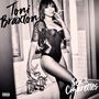 Texte: "Toni Braxton", "Sex & Cigarettes". Frau raucht, trägt schwarzen Badeanzug, lehnt an Badewanne.