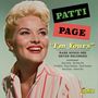 Der Text beschreibt Patti Page und ihr Album "I'm Yours" mit unveröffentlichten Liedern, darunter bekannte Künstlernamen. Retro-Design.