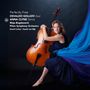 Text: „Perfectly Free“, „OSVALDO GOLIJOV Azul“, „ANNA CLYNE Dance“, „Maja Bogdanović“, „Phion Symphony Orchestra“. Eine Frau in einem blauen Kleid umarmt ein Cello, mit wehenden blauen Stoffbändern.