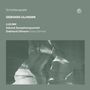 Text: "Schattenspiele GEBHARD ULLMANN LUX:NM Adumá Saxophonquartett Gebhard Ullmann bass clarinet". Bild von abstrakten Felsen.