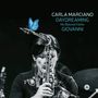 CARLA MARCIANO, DAYDREAMING, My Beloved Father GIOVANNI. Frau spielt Saxophon, blau leuchtender Schmetterling.