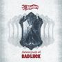 "Seven years of BAD LUCK" in roter Schrift, darüber ein zerbrochener Spiegel in verziertem Rahmen, mehrfach gespiegelt.