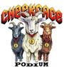 Text: "Cheekface Podium". Illustration von drei Ziegen mit Medaillen, jede trägt die Zahl 6.