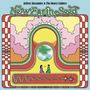 "Jeffrey Alexander & The Heavy Lidders," "New Earth Seed." Illustration mit bunten Formen und Figuren, die im Kreis sitzen.