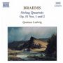 Johannes Brahms: Streichquartette Nr.1 & 2, CD