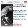Henry Cowell: Instrumental,Chamber & Vocal Music 1, CD
