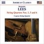 Benjamin Lees: Streichquartette Nr.1,5,6, CD