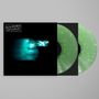 Text: "Phoebe Bridgers lost weekend". Illustration einer verschwommenen blau-grünen Figur auf schwarzem Hintergrund. Grünes Vinyl.