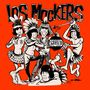 „LOS MOCKERS“ und „REWIND“ in einer Illustration mit Figuren in indianischen Kostümen auf rotem Hintergrund.