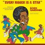 „EVERY NIGGER IS A STAR“. Soundtrack von Boris Gardiner. Illustration mit tanzenden Figuren und einem lächelnden Gesicht.