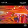 „s.a.m. selected audiophile music | volume two“ und „inakustik“ erscheinen auf einem abstrakten Gemälde in warmen Farben.
