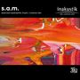Oben: "s.a.m. selected audiophile music | volume two", "inakustik". Unten: Abstrakte Illustration in warmen Farbtönen.