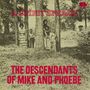 Text: "A Spirit Speaks" und "The Descendants of Mike and Phoebe." Vier Personen stehen zwischen Bäumen.
