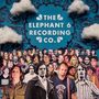 Text: "THE ELEPHANT 6 RECORDING CO." Oben Wolken; darunter Collage aus vielen Menschen vor blauem Hintergrund mit Mustern.