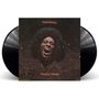 Text: "Funkadelic" oben, "Maggot Brain" unten. Gesicht einer schreienden Person in der Erde. Zwei Vinyl-Schallplatten.
