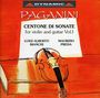 Niccolo Paganini (1782-1840): Centone di Sonate f.Violine & Gitarre Vol.1, CD
